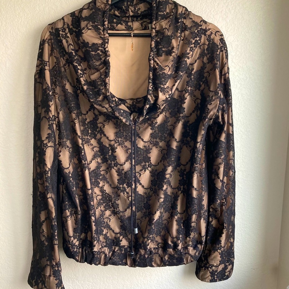 Rose Lacey mesh pullover